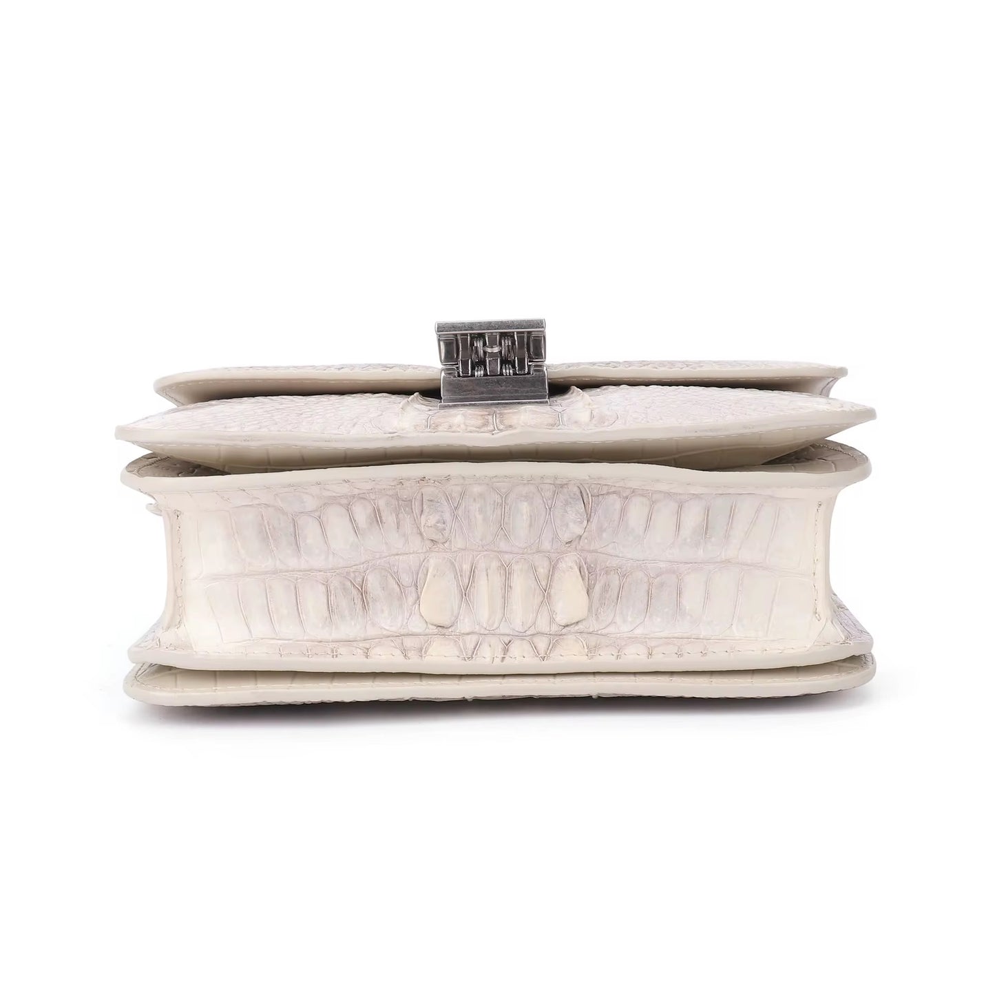 White Crocodile Leather Purse – Handmade in Italy | Noiyan