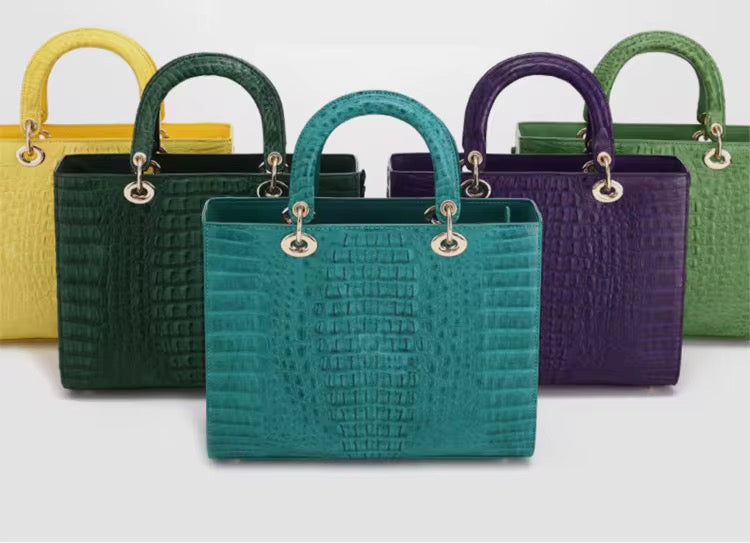 Crocodile Leather Bag in Five Colors – Handmade in Italy | Noiyan