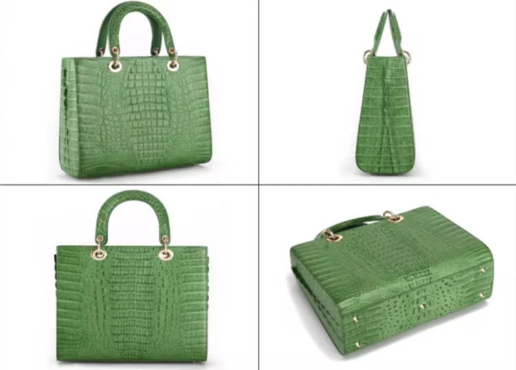 Crocodile Leather Bag in Five Colors – Handmade in Italy | Noiyan