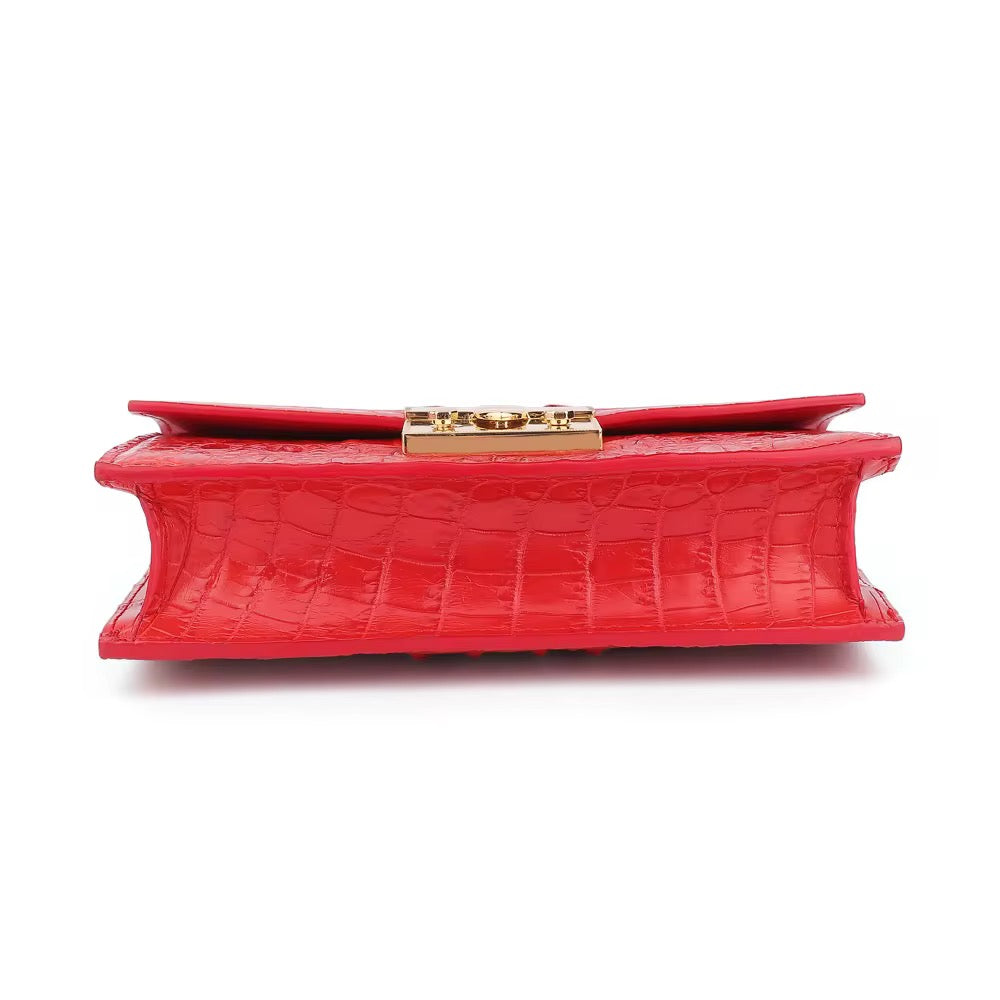 Red Crocodile Leather Purse – Handmade in Italy | Noiyan