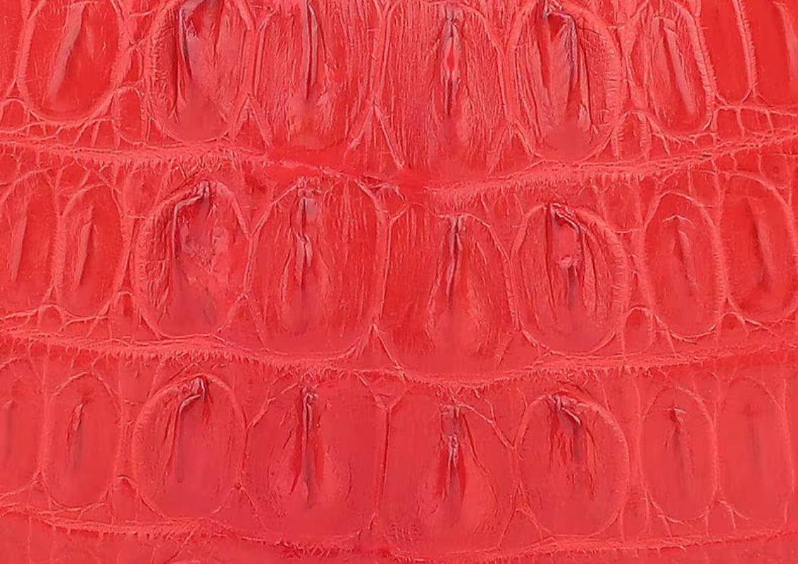Red Crocodile Leather Purse – Handmade in Italy | Noiyan