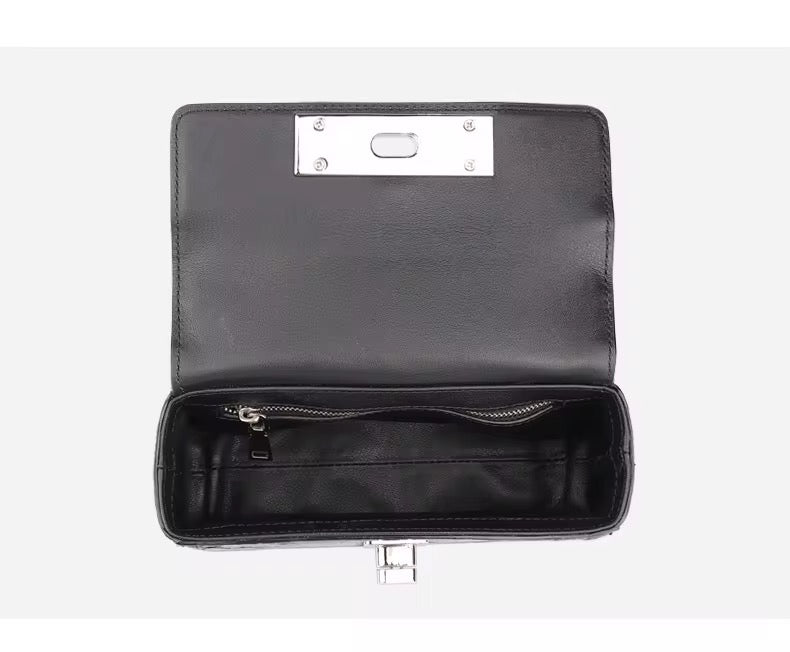 Black Crocodile Belly Leather Bag – Handmade in Italy | Noiyan
