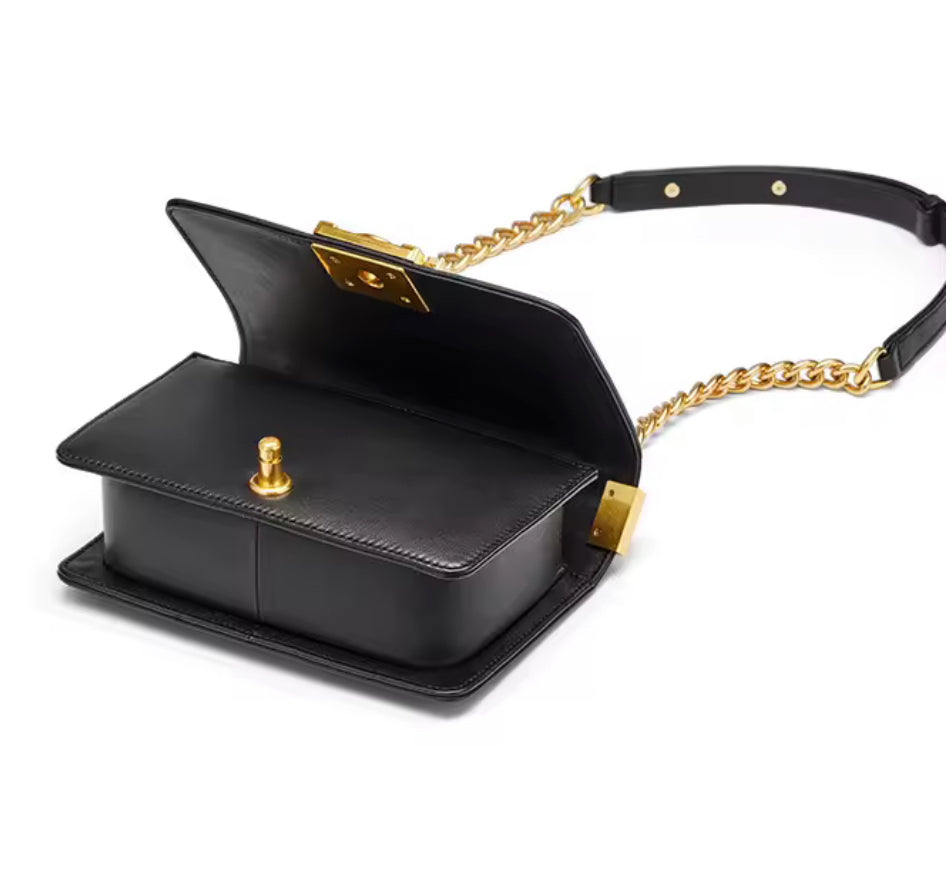 Multicolor Crocodile Leather Purse with Golden Chain | Noiyan