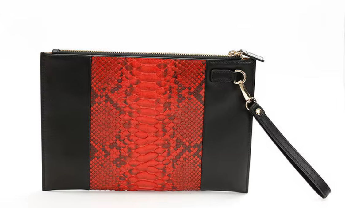 Snake Skin Leather Wallet – Unisex, Handmade in Italy | Noiyan