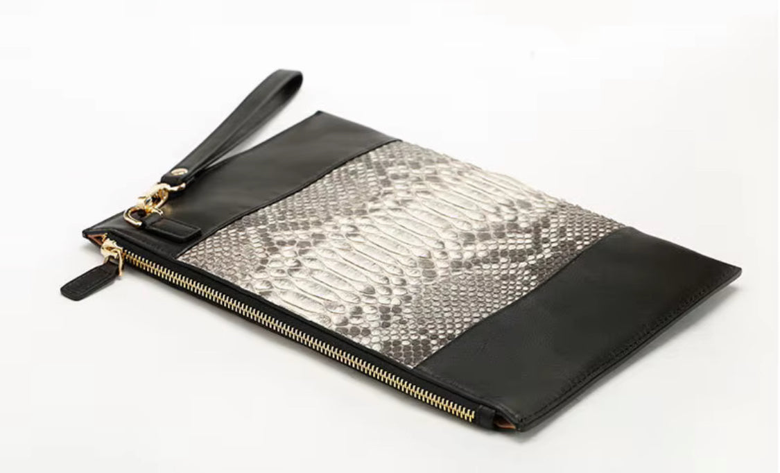 Snake Skin Leather Wallet – Unisex, Handmade in Italy | Noiyan