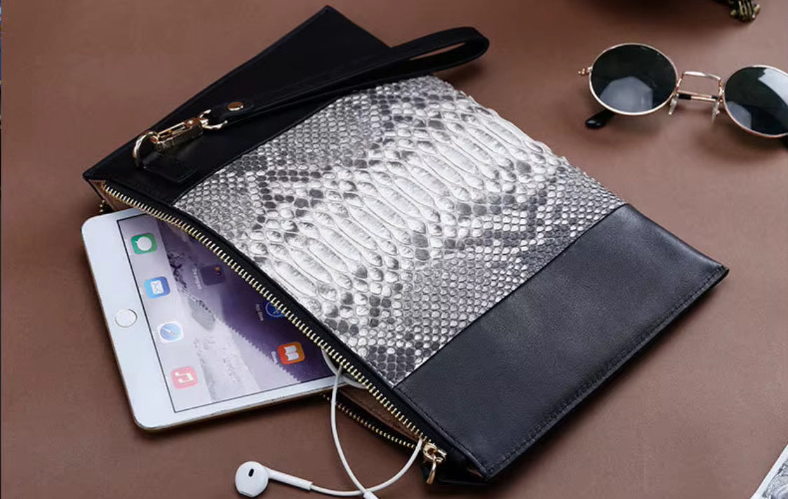 Snake Skin Leather Wallet – Unisex, Handmade in Italy | Noiyan