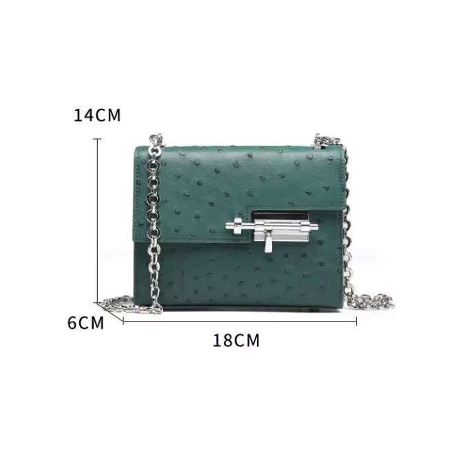 Ostrich leather bag