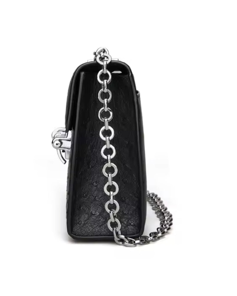 Ostrich leather bag