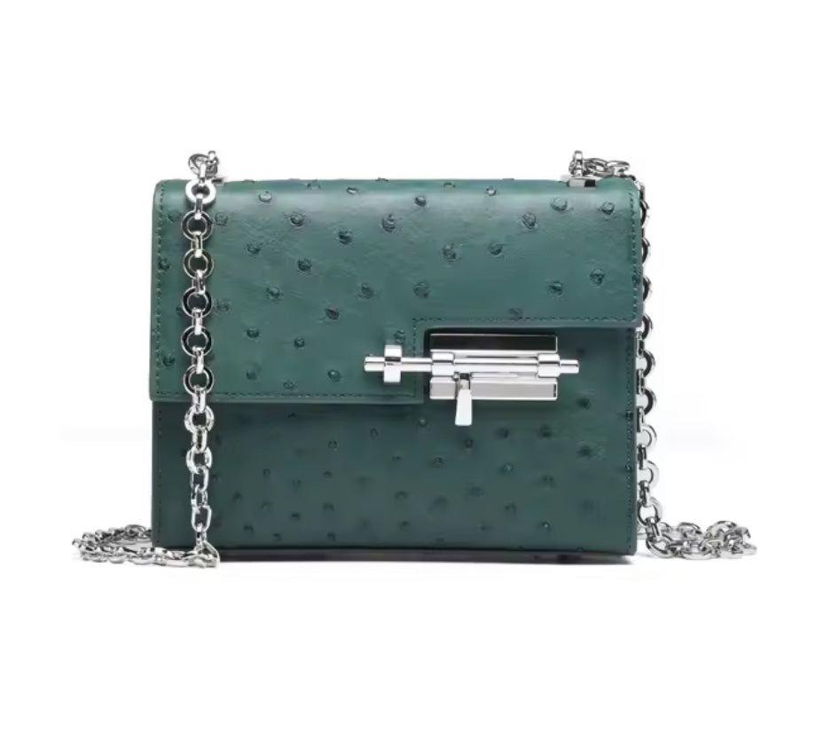 Ostrich leather bag