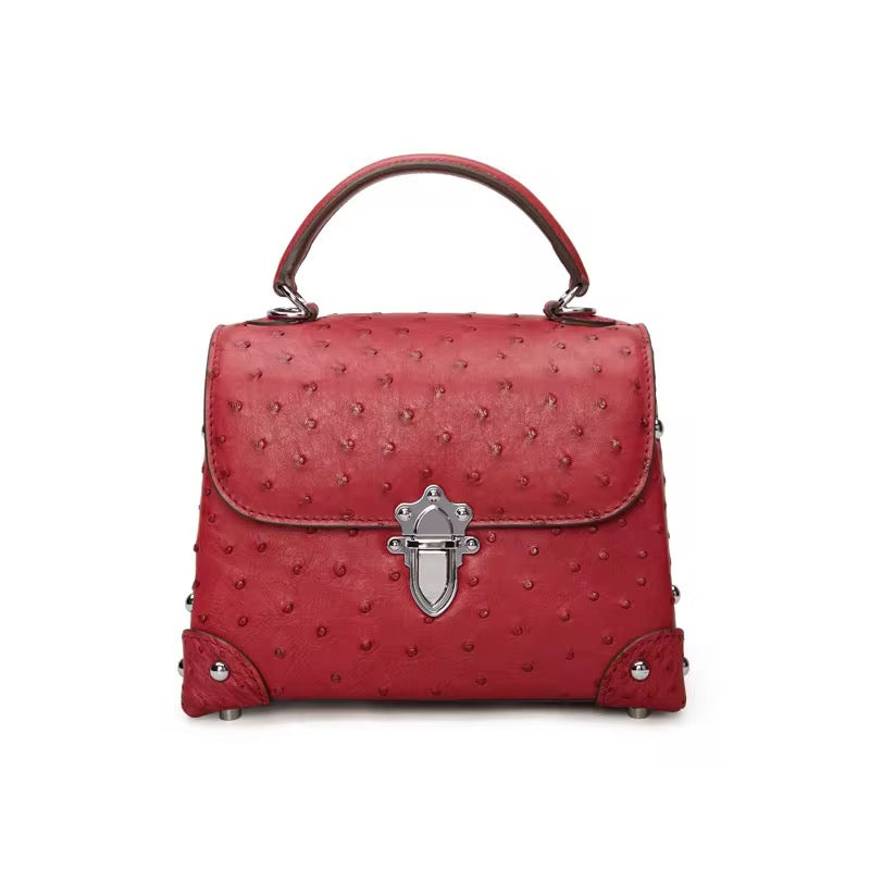Ostrich leather bag