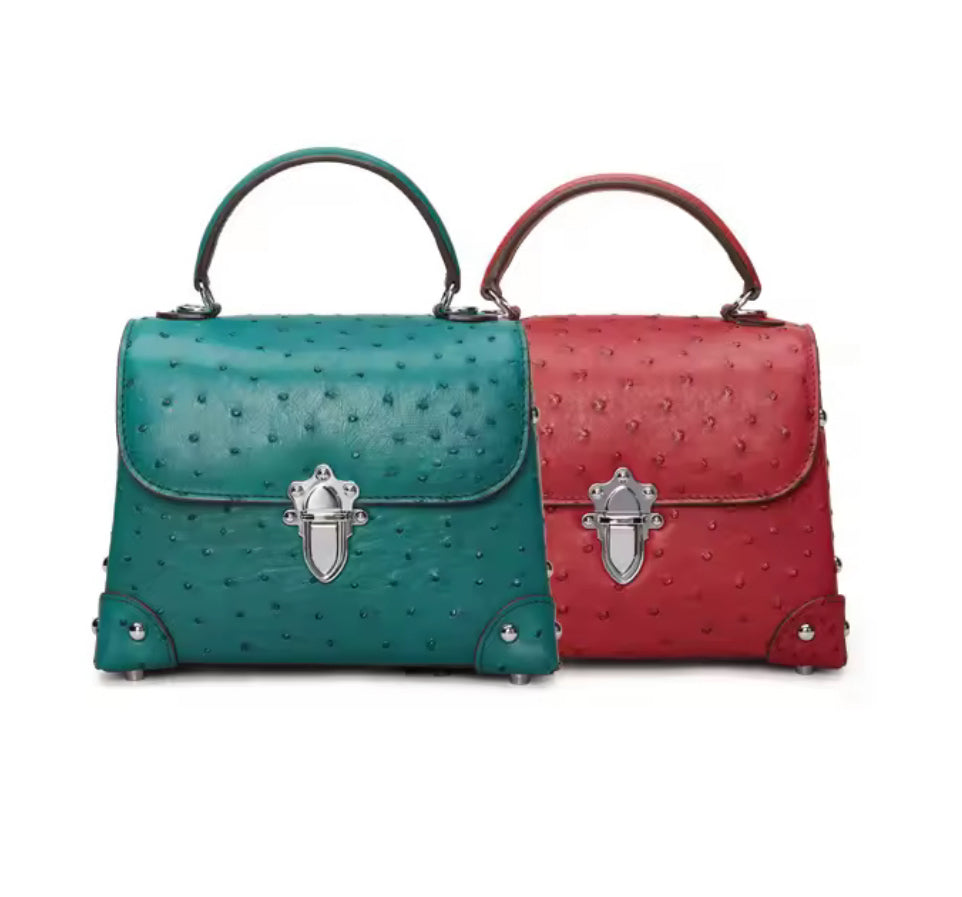 Ostrich leather bag
