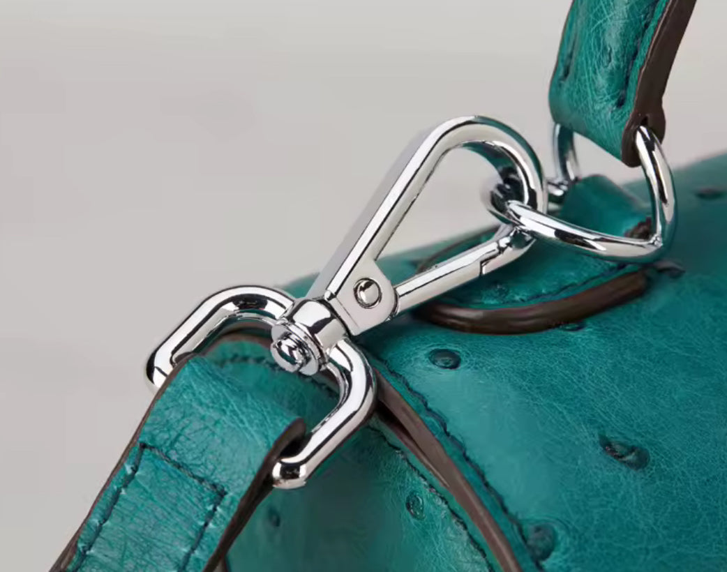 Ostrich leather bag