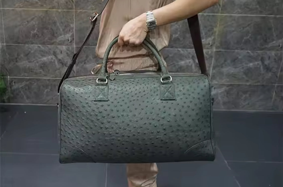 Ostrich leather bag