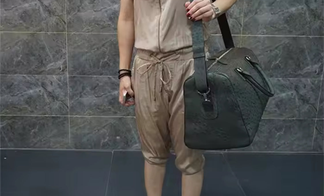 Ostrich leather bag