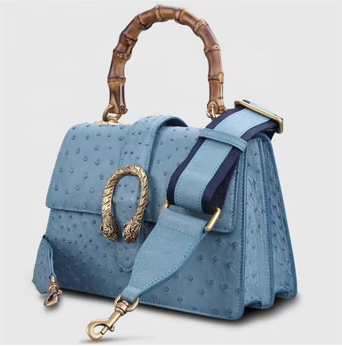 Ostrich leather bag