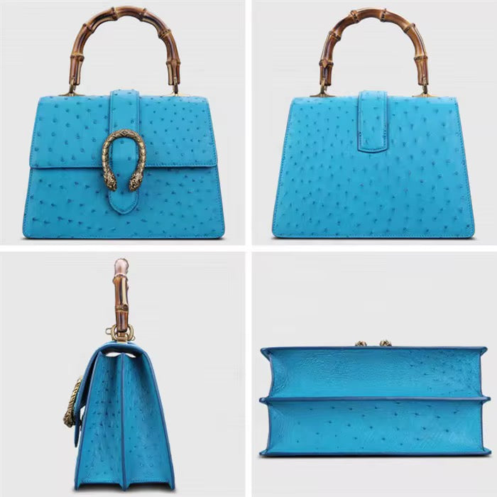 Ostrich leather bag