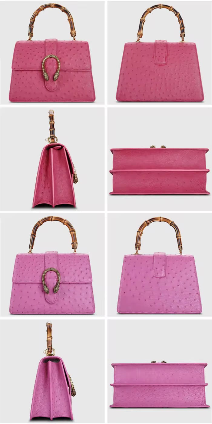 Ostrich leather bag