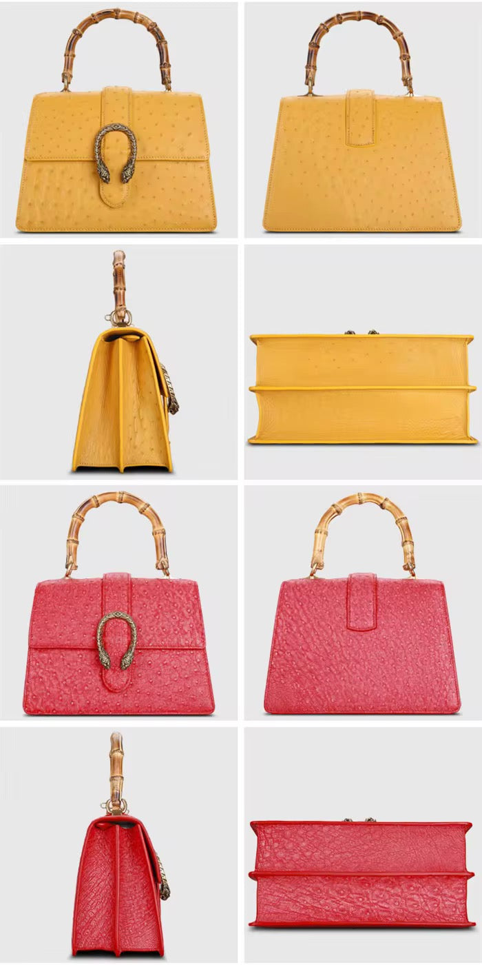 Ostrich leather bag
