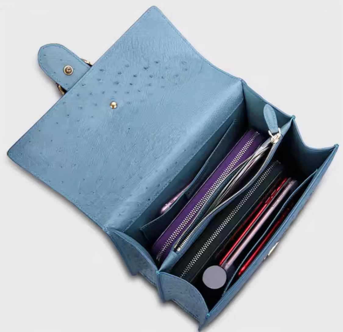 Ostrich leather bag