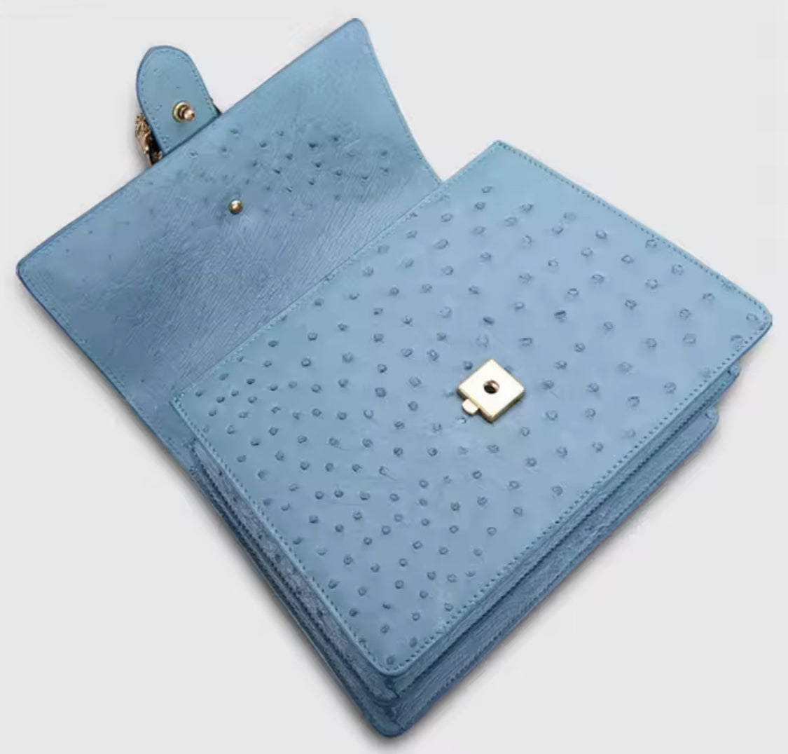 Ostrich leather bag