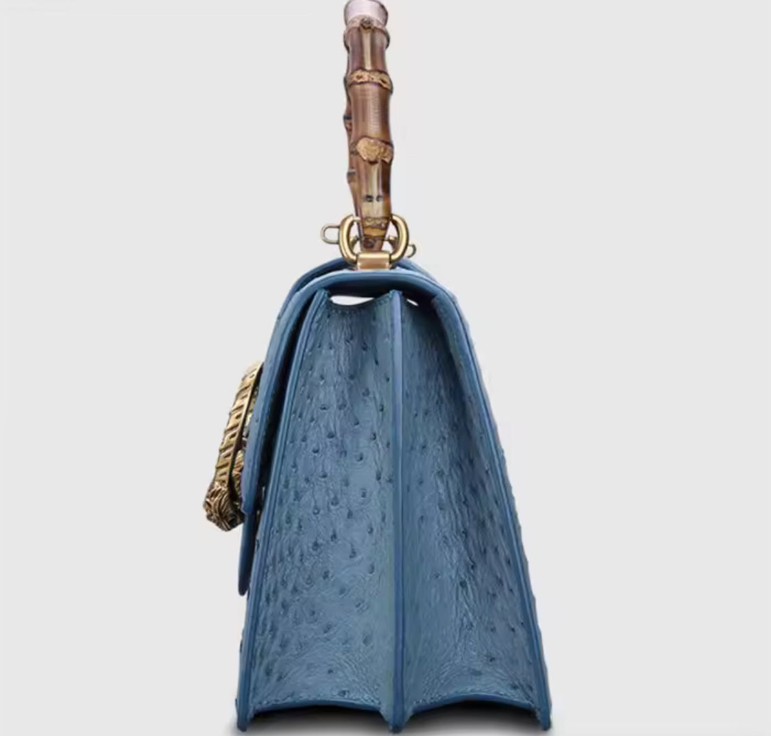 Ostrich leather bag
