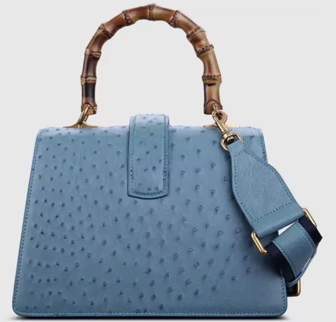 Ostrich leather bag