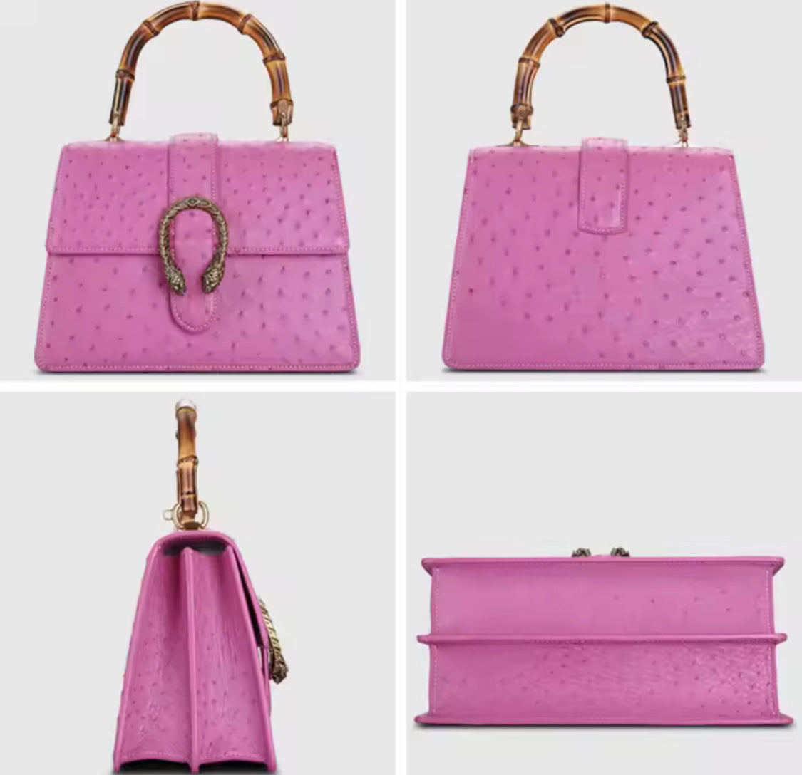 Ostrich leather bag