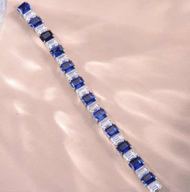 3ct each stone Real Sapphire Bracelet