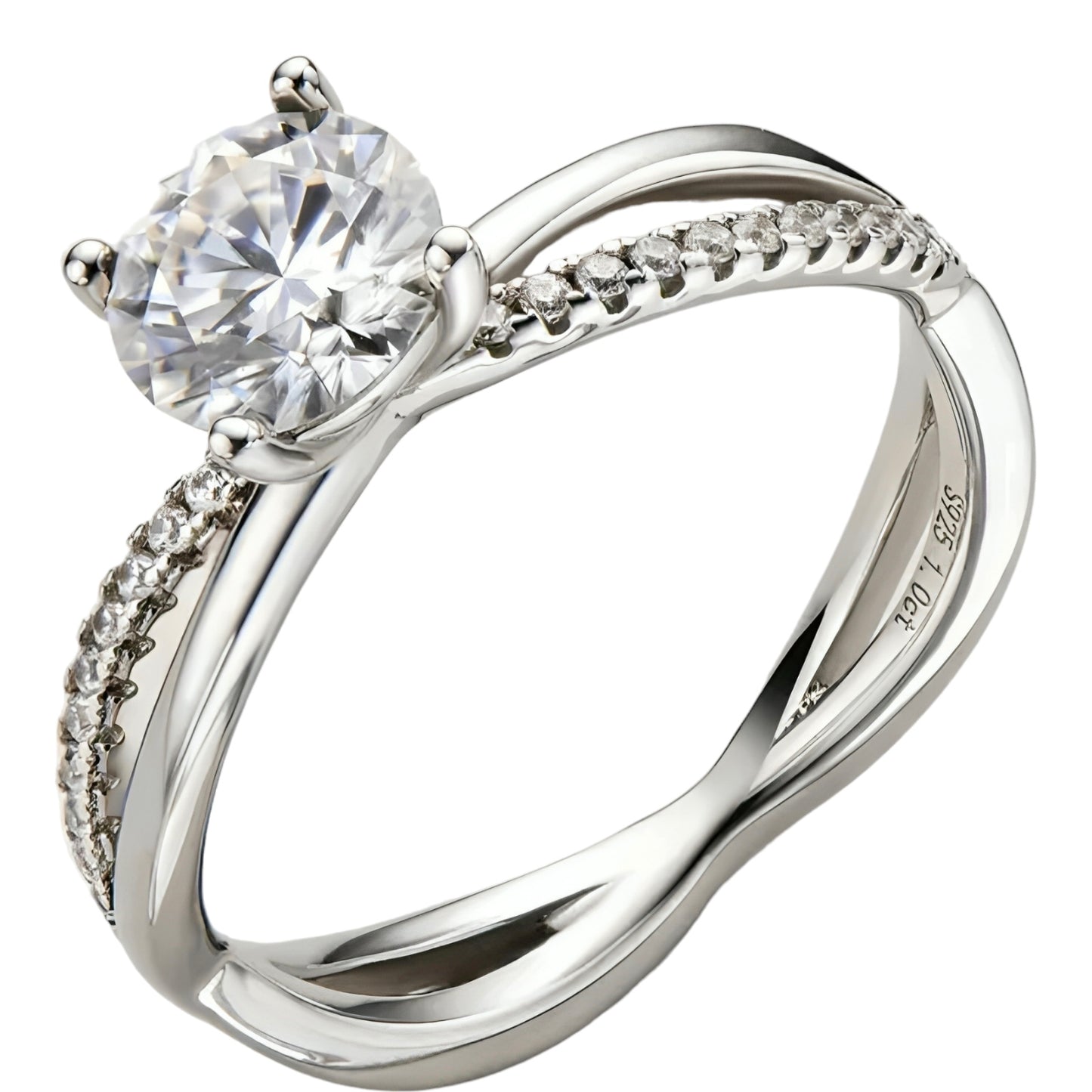 Moissanite engagement Ring