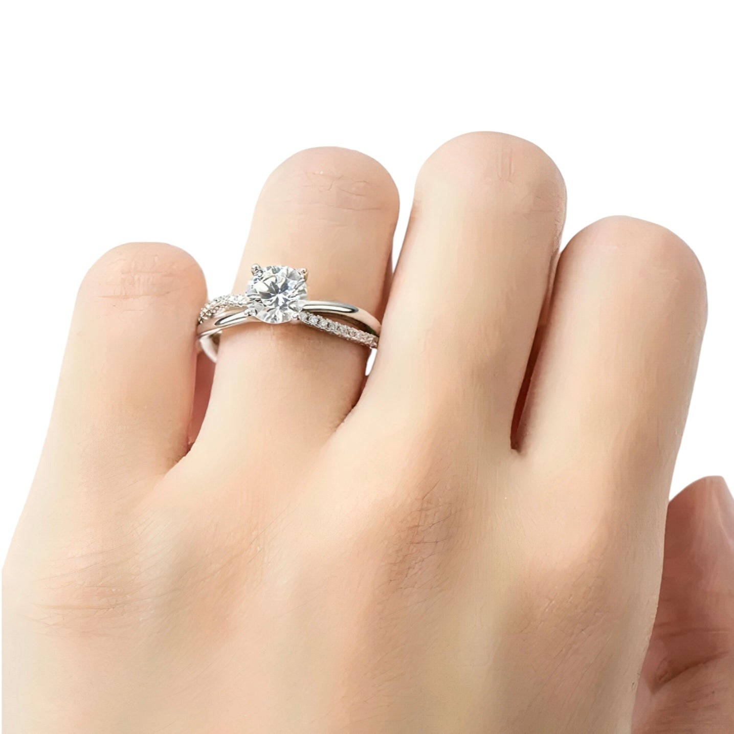 Moissanite engagement Ring