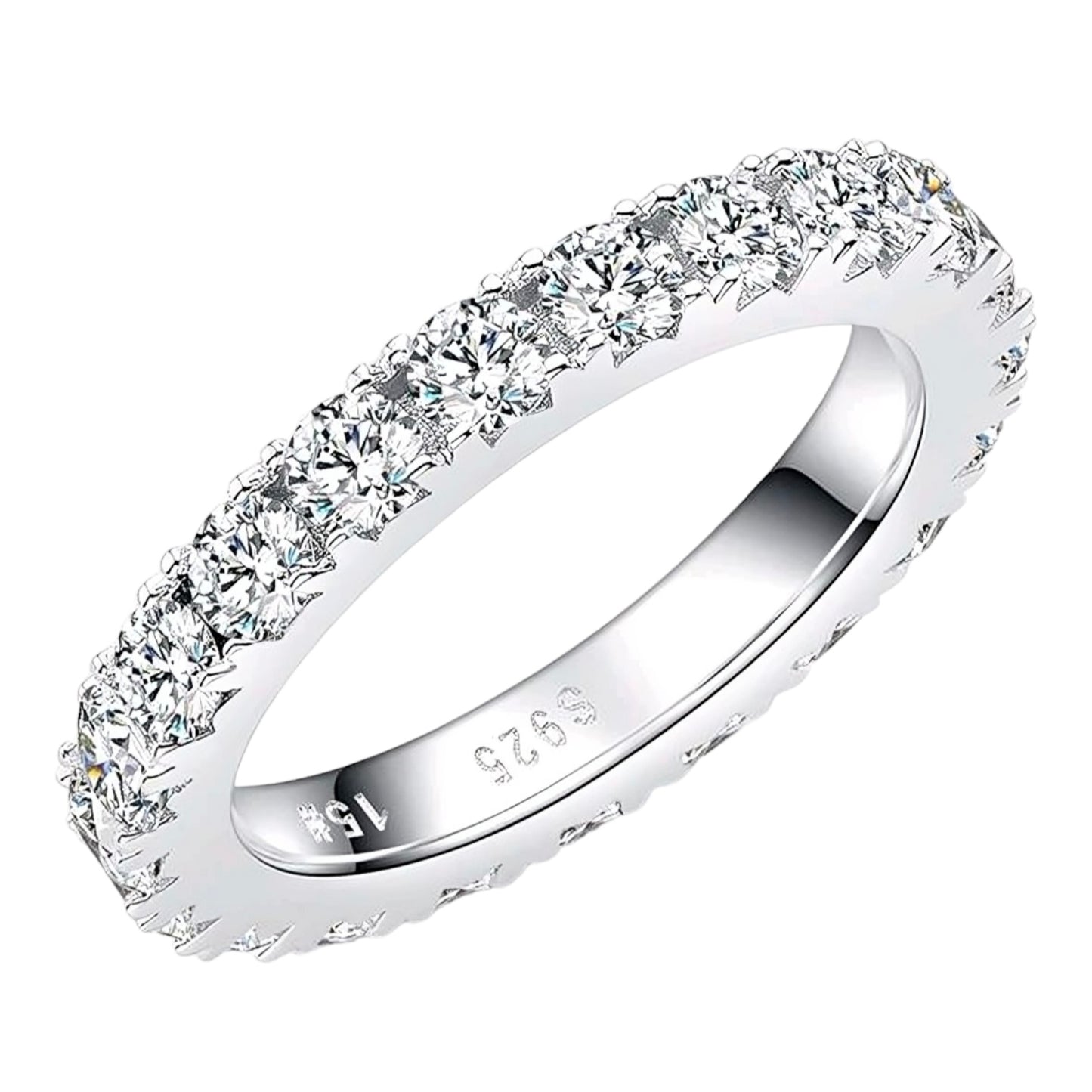3mm multi Moissanite Ring
