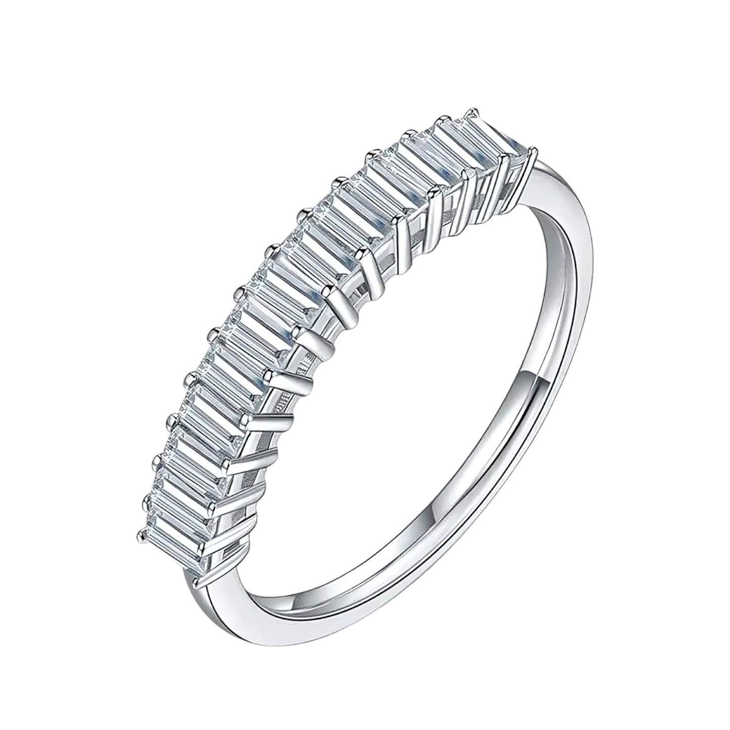 Emarald cut 1ct*13pcs multi Moissanite Ring