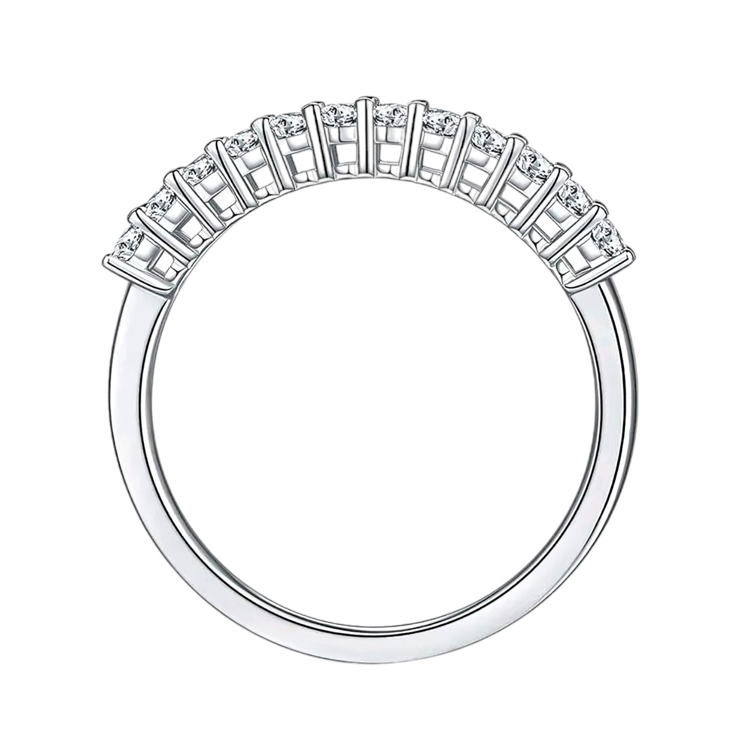 1ct*12pcs multi Moissanite Ring
