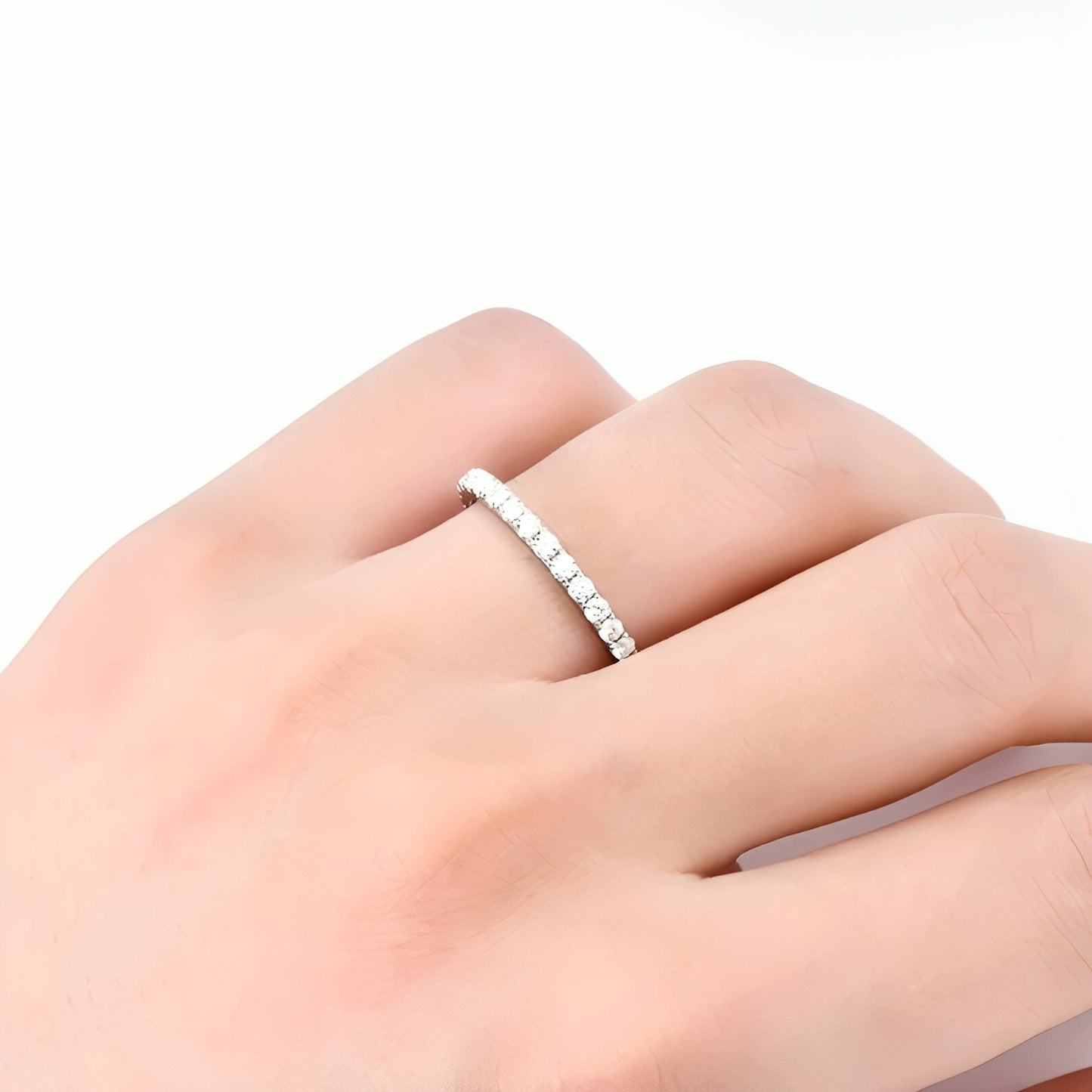 2*2mm multi Moissanite Ring
