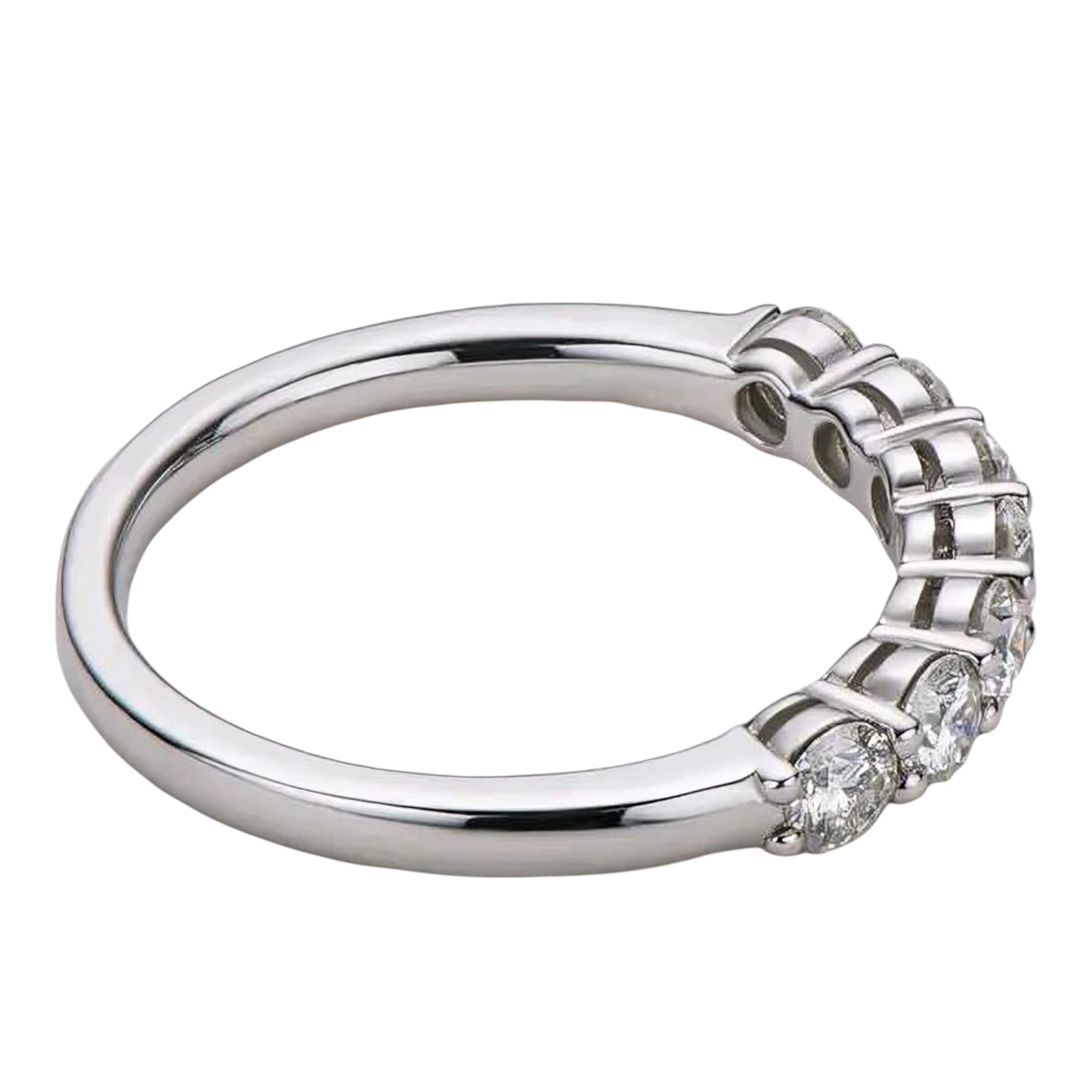 7 stone Moissanite Ring