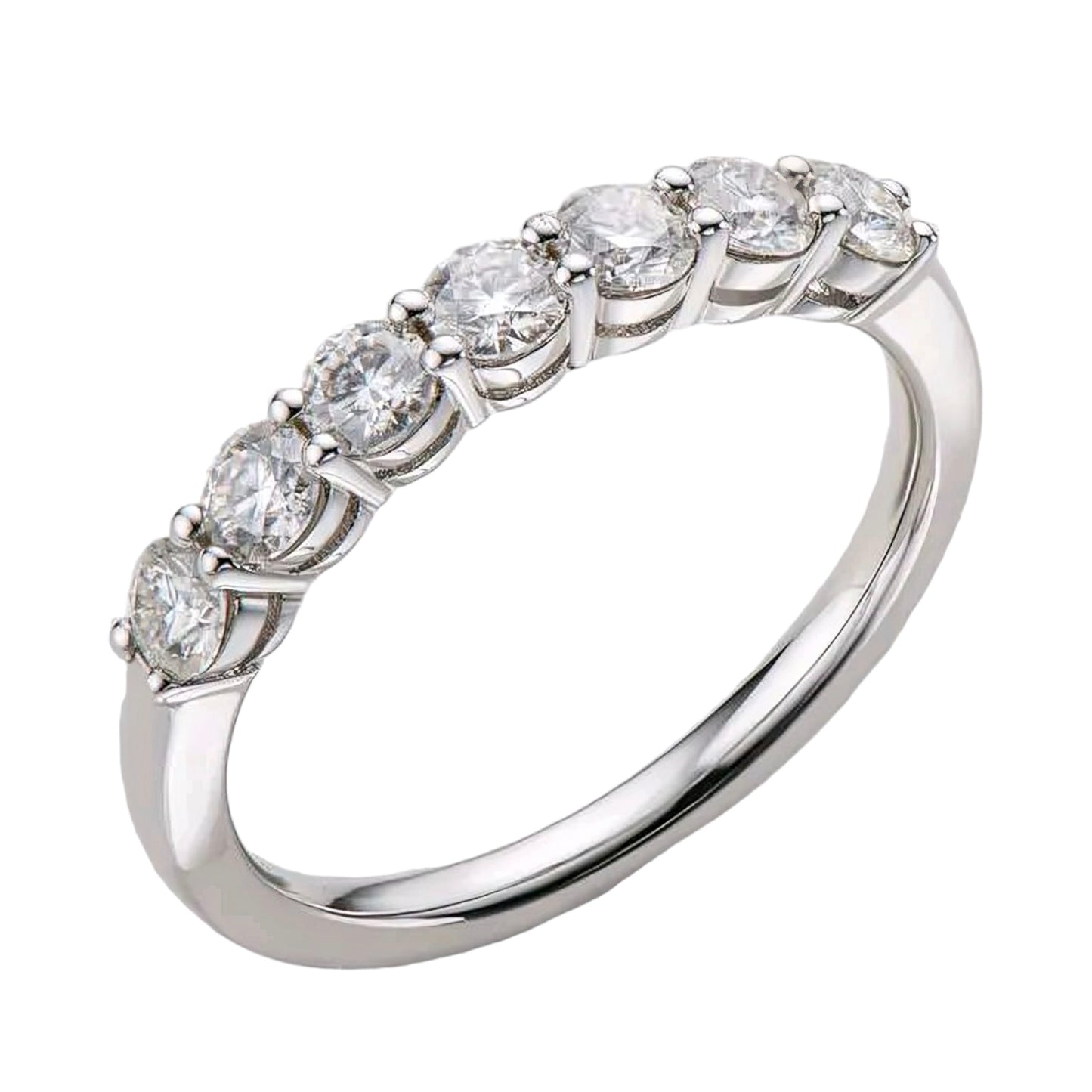 7 stone Moissanite Ring