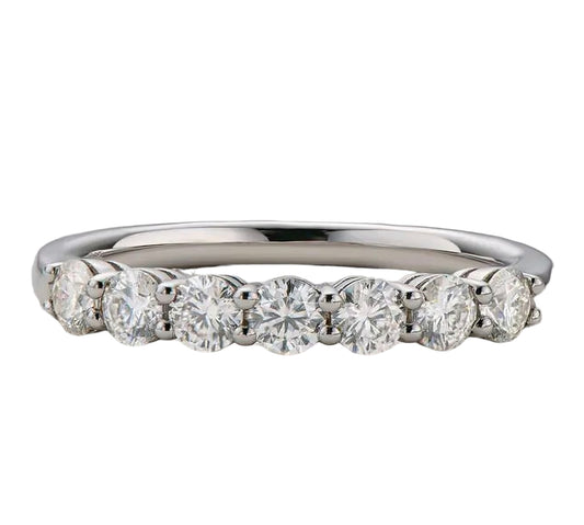 7 stone Moissanite Ring