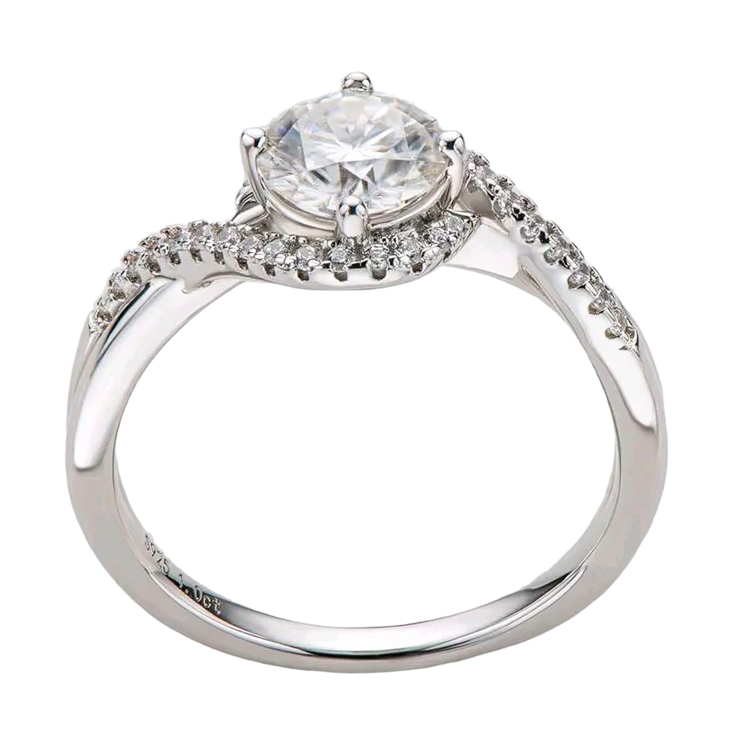 1ct unique Moissanite Ring