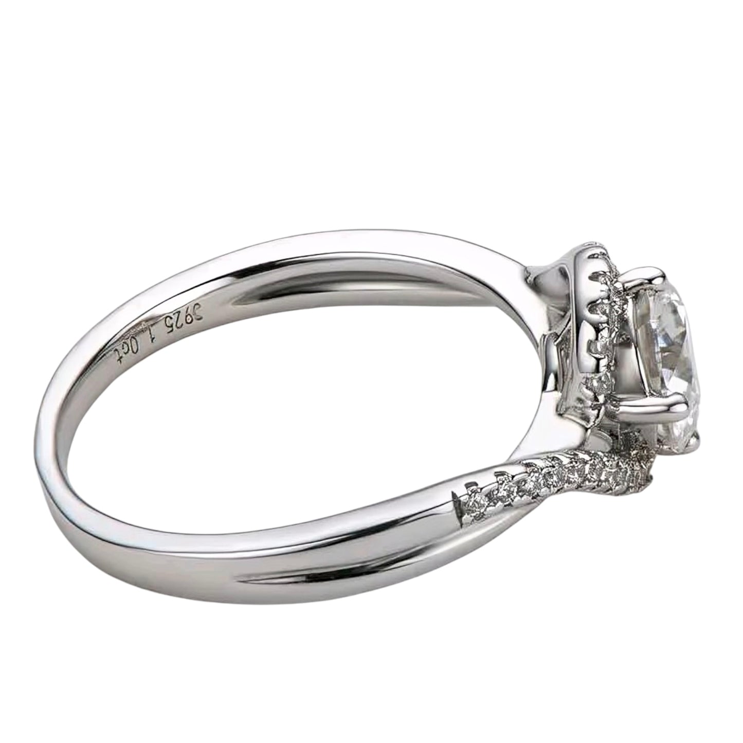 1ct unique Moissanite Ring