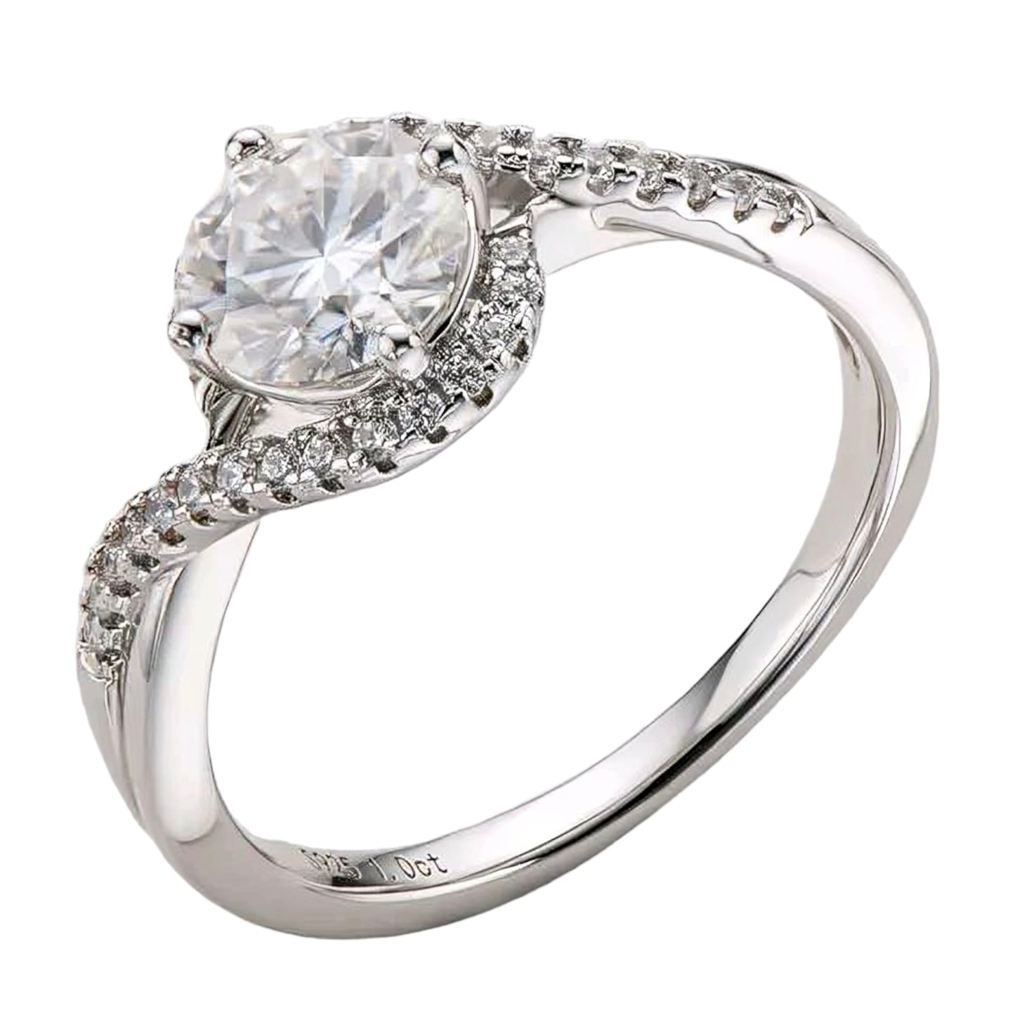 1ct unique Moissanite Ring