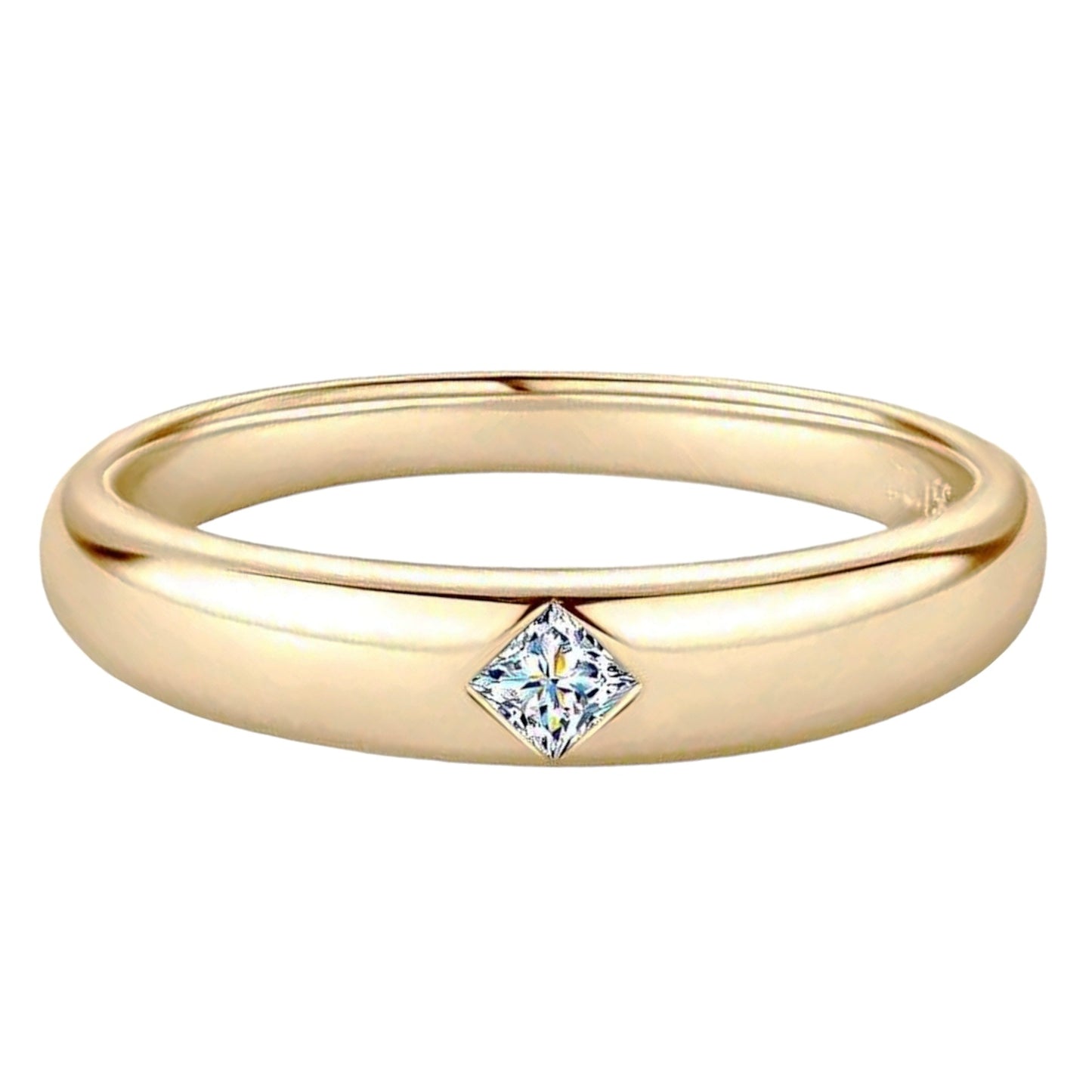Unique shape Moissanite Ring