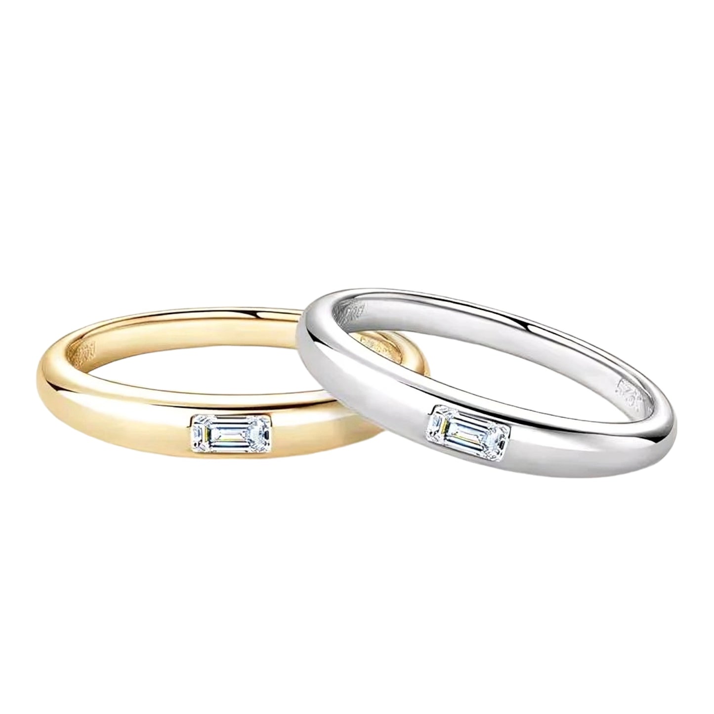 Unique shape Moissanite Ring