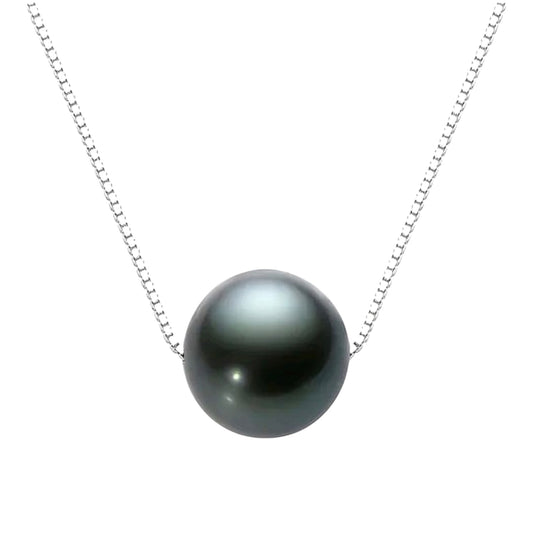 Black pearl pendant necklace