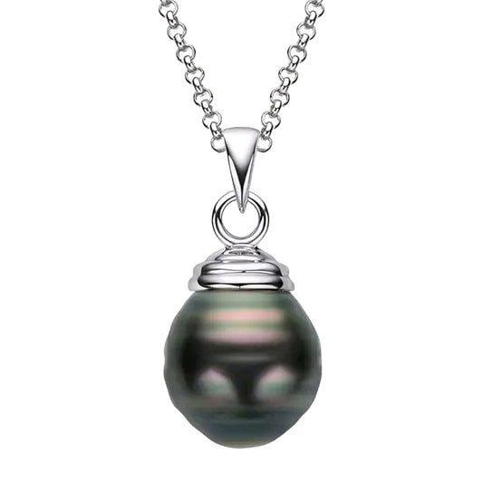 11mm Tahitian pearl pendant necklace