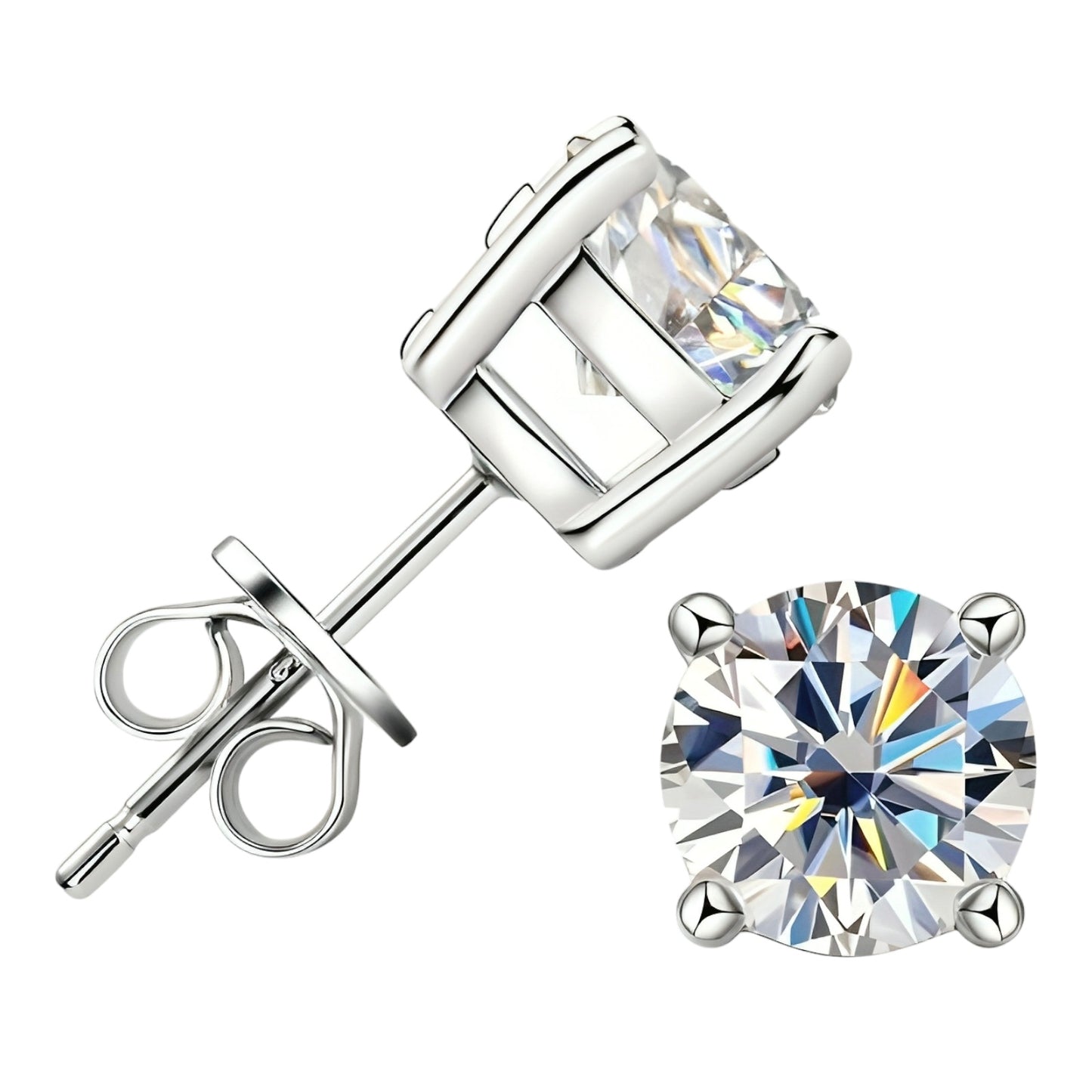 Multisize moissanite earrings