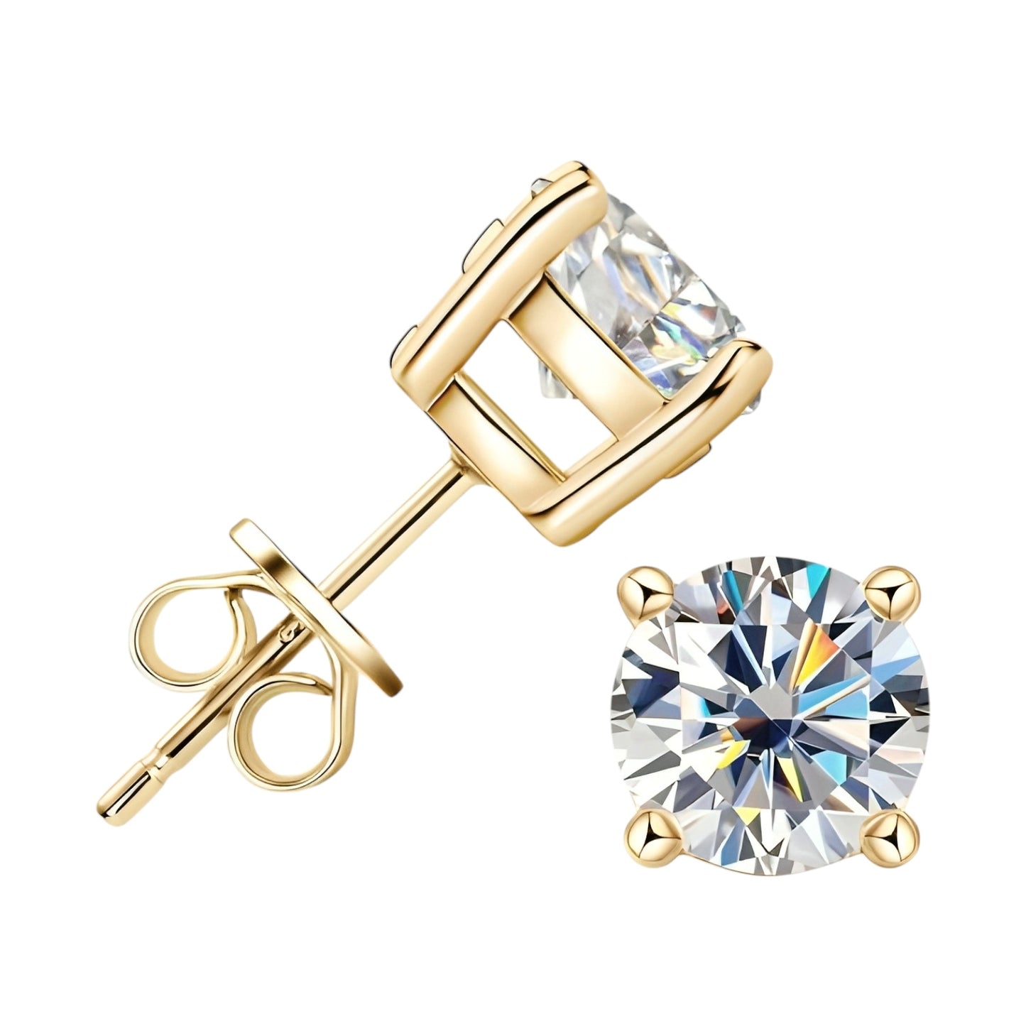 Multisize moissanite earrings