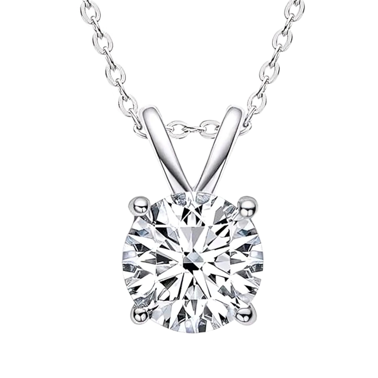Moissanite pendant necklace