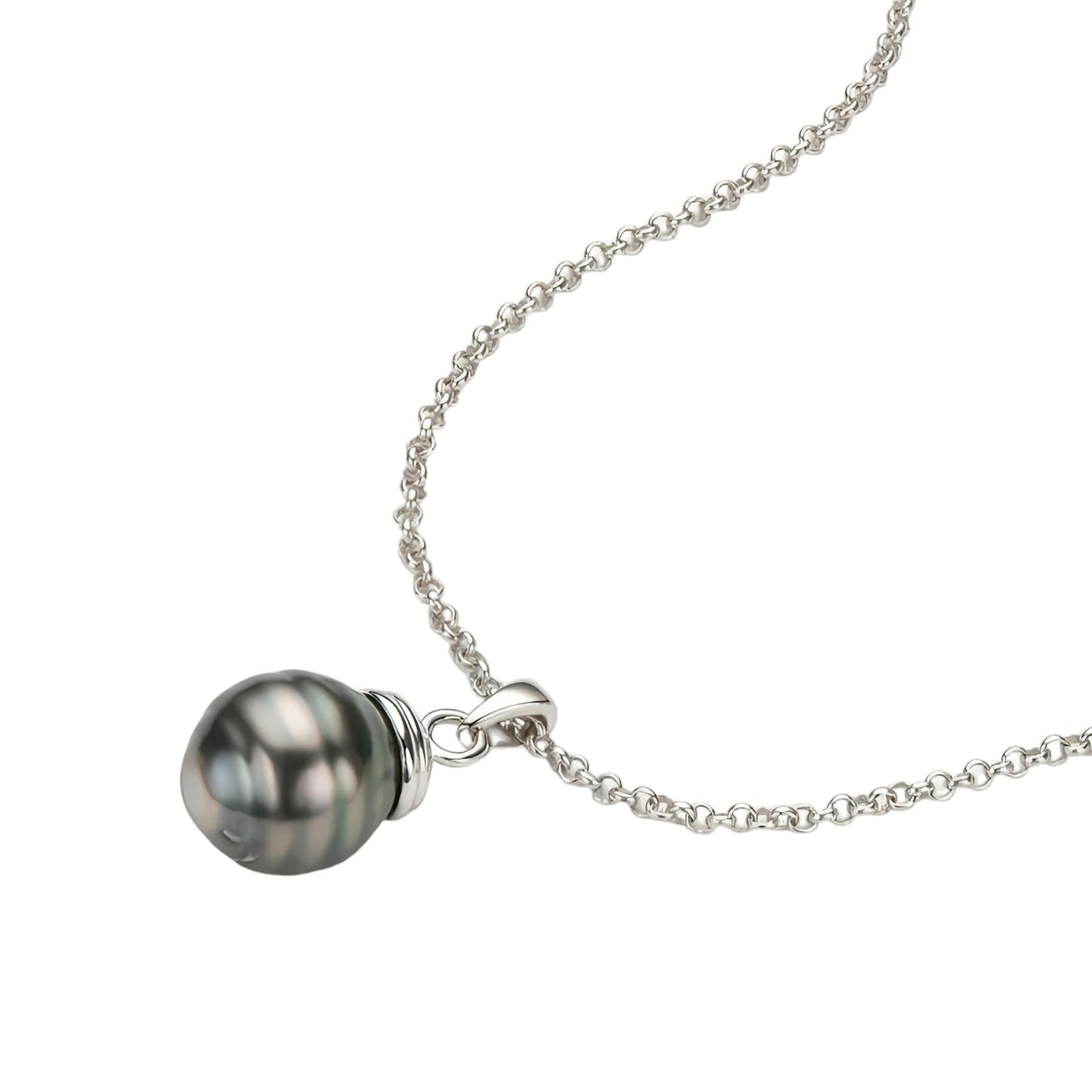 11mm Tahitian pearl pendant necklace