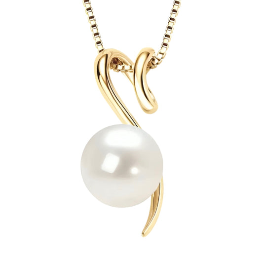9-10mm unique pearl pendant necklace