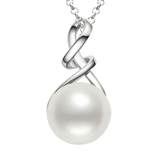 12-13mm round pearl pendant necklace